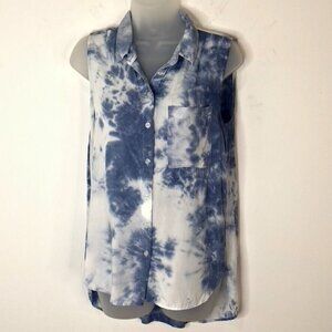 Velvet Heart Women's Tie-Dye Button-Down Hi-Low Shirt - Rayon - Size S